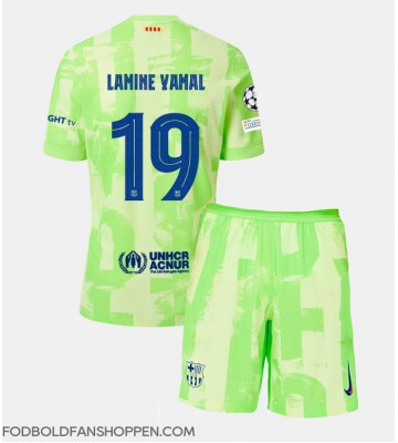 Barcelona Lamine Yamal #19 Tredjetrøje Børn 2024-25 Kortærmet (+ Korte bukser)